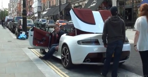 Aston Martin V12 Vantage засняли на видео