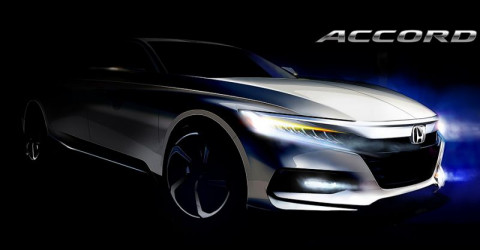 Появился первый снимок и данные о комплектации новой Honda Accord