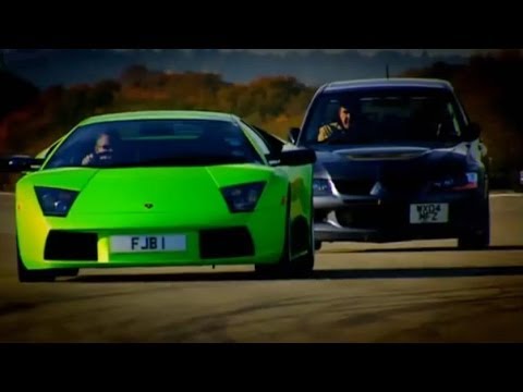 Evo vs Lamborghini Part 1 - Top Gear 