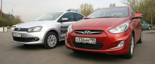 Hyundai Solaris vs VW Polo Sedan. Женщины против мужчин