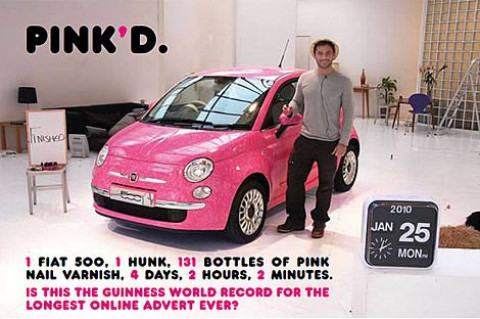 Fiat 500 Pink