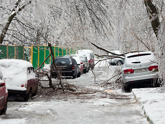 Москва не будет компенсировать повреждения машин после "ледяного дождя"