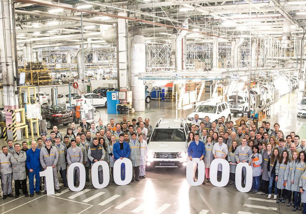 Завод «Рено Россия» выпустил 1 000 000 автомобилей