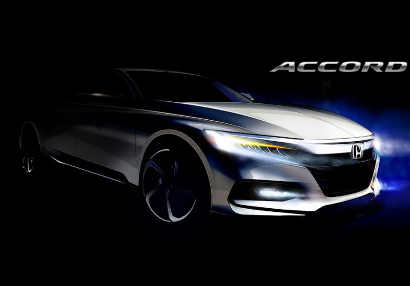 Появился первый снимок и данные о комплектации новой Honda Accord