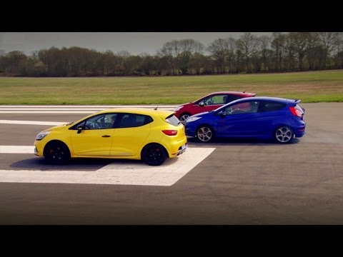 Peugeot 208 GTi vs Renault Clio 200 Vs Ford Fiesta ST - Top Gear - Series 20 - BBC