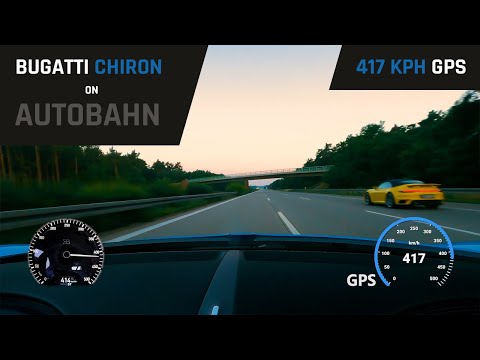 Bugatti Chiron разогнался до 417 км/ч на автобане