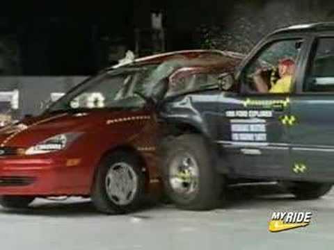 Crash Test: Ford Explorer vs. Ford Focus