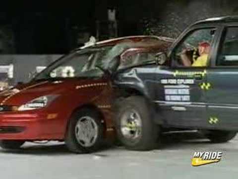 Crash Test: Ford Explorer vs. Ford Focus